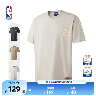 NBA官方正品 新品 情侣印花宽松短袖 重磅T恤勇士湖人凯尔特人 春季