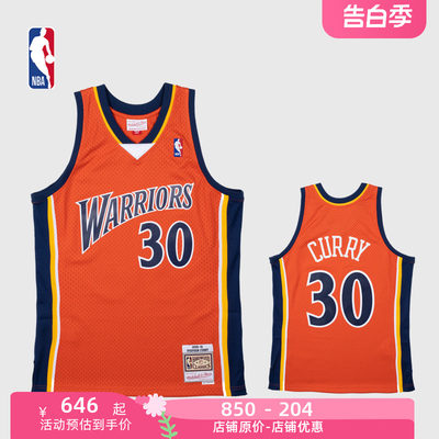 复古球衣SW 2009-10赛季金州勇士队斯蒂芬库里  NBA-Mitchellness