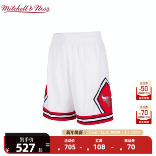 NBAMitchell&Ness 男子 NBA官方芝加哥公牛队复古运动休闲SW球裤