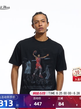 NBA官方MITCHELL & NESS罗斯退役仪式春季芝加哥公牛短袖T