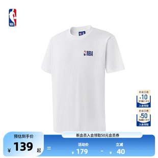 NBA官方联盟夏季 T恤宽松百搭ins风纯棉透气休闲运动上衣 圆领短袖