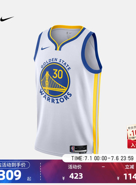 NBA官方Nike耐克勇士队库里男子SW版球衣运动速干透气背心篮球服
