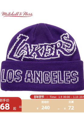 Mitchell&ness男子洛杉矶湖人Lifestyle休闲保暖针织帽冷帽