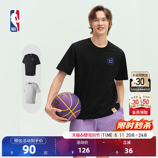 NBA官方勇士库里/湖人詹姆斯球队春季运动短袖T恤球衣风