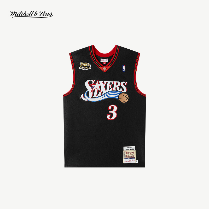 【新款】NBA官方Mitchell&Nes76人队总决赛艾弗森AU球衣篮球服