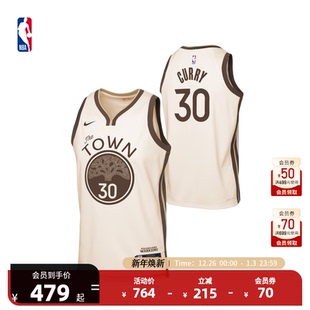 Nike耐克官方NBA金州勇士斯蒂芬库里City Edition大童速干SW球衣