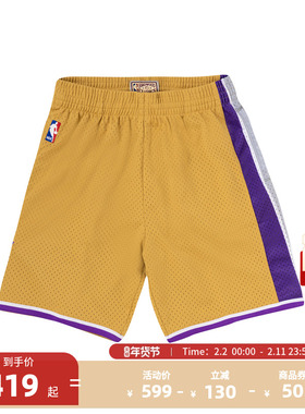 NBAMitchell&Ness官方国王队2005-06赛季金色SW球裤男