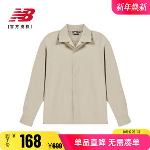 Balance 衬衫 古巴领长袖 外套休闲上衣5HD39021 Grey男款 New