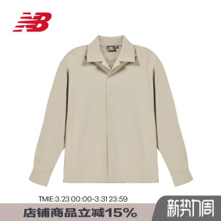 Balance 衬衫 古巴领长袖 外套休闲上衣5HD39021 Grey男款 New