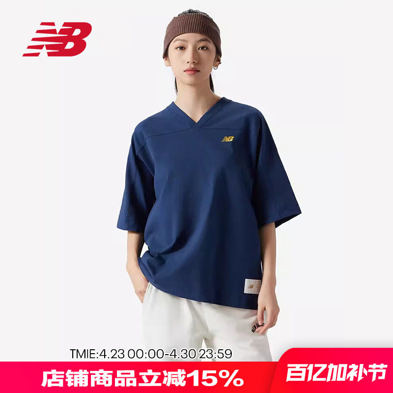 New Balance NB 女款纯棉棒球足球运动服短袖T恤女WT41512正品