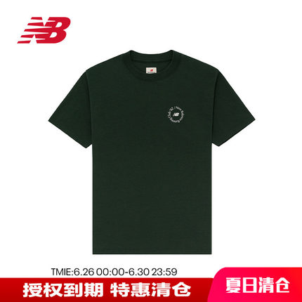 New Balance NB Teddy Made美产男款纯棉T恤休闲logo短袖MT23542