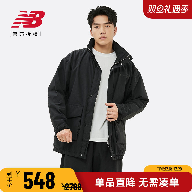NB男款运动休闲工装口袋棉服外套
