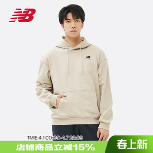 男款 New Balance 纯棉印花休闲连帽针织宽松卫衣5CD38831 女款