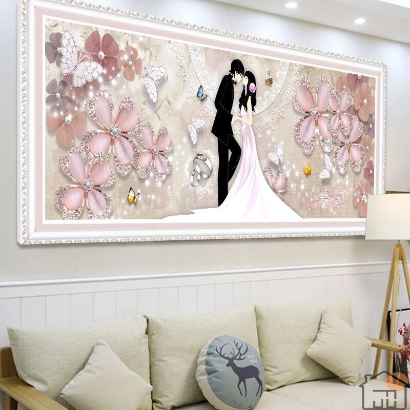 5D钻石画成品满钻新款结婚喜庆婚礼百年好合客厅卧室简约现代挂画