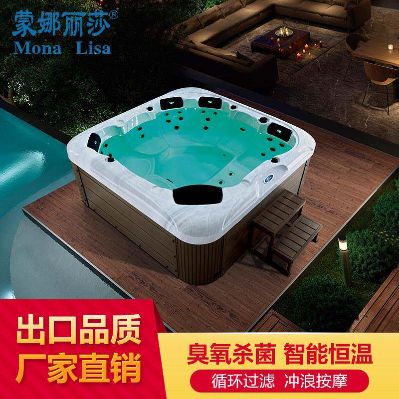 蒙娜丽莎CE认证家用豪华水疗冲浪按摩智能恒温别墅超大型户外浴缸