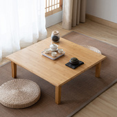 楠竹炕桌家用吃饭榻榻米矮桌日式 小茶几方形床上学习桌饭桌飘窗桌