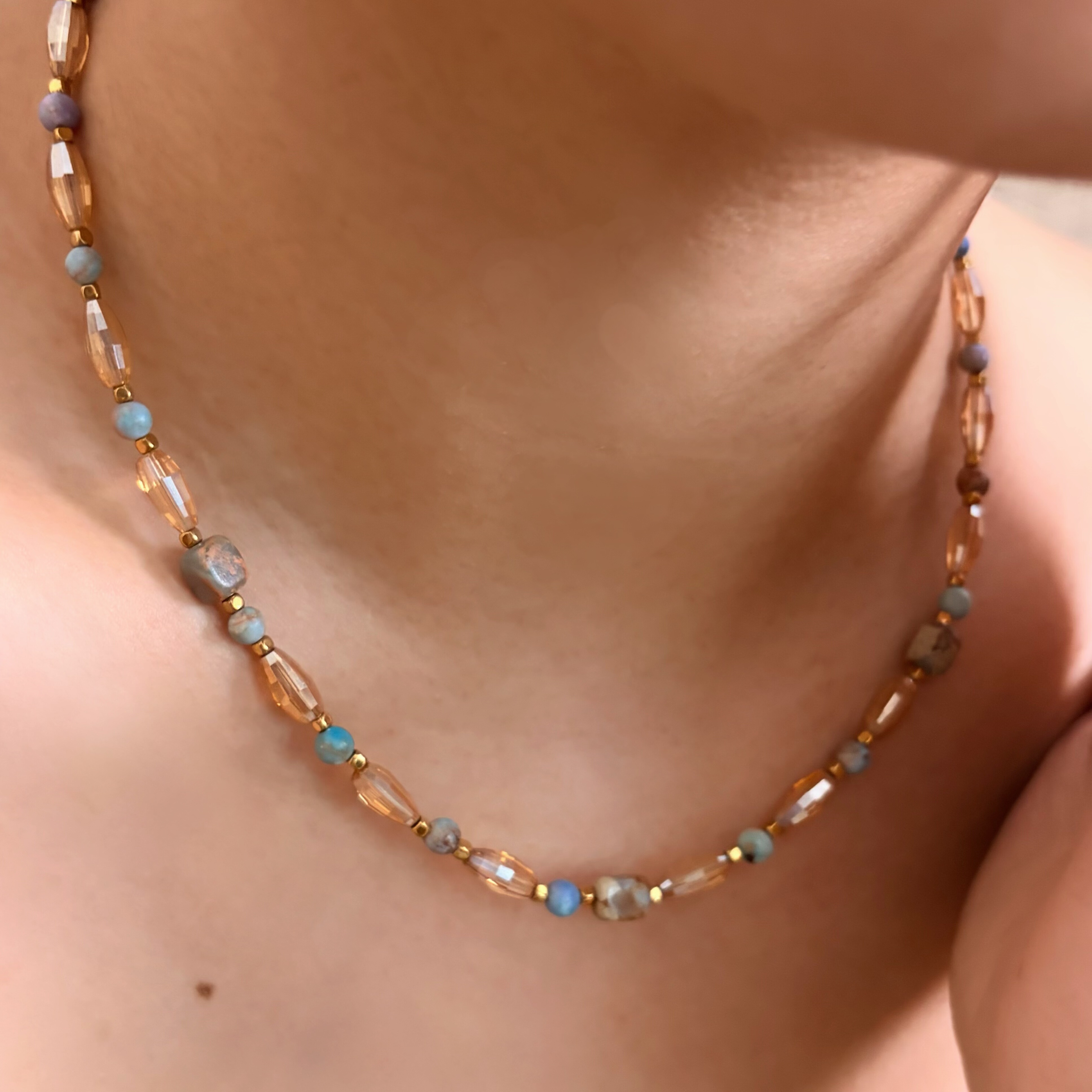 734钛钢温柔气质巴洛克风项链女新中式小众设计锁骨链国风百搭