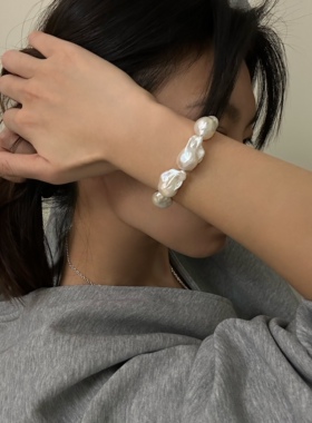 天然巴洛克项链珍珠定制复古