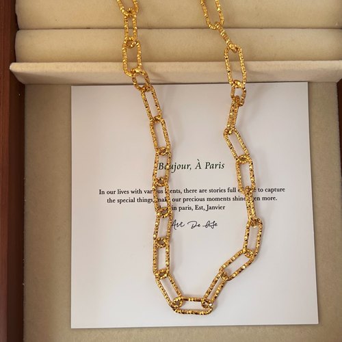 纹理钛钢锁骨链ins冷淡风