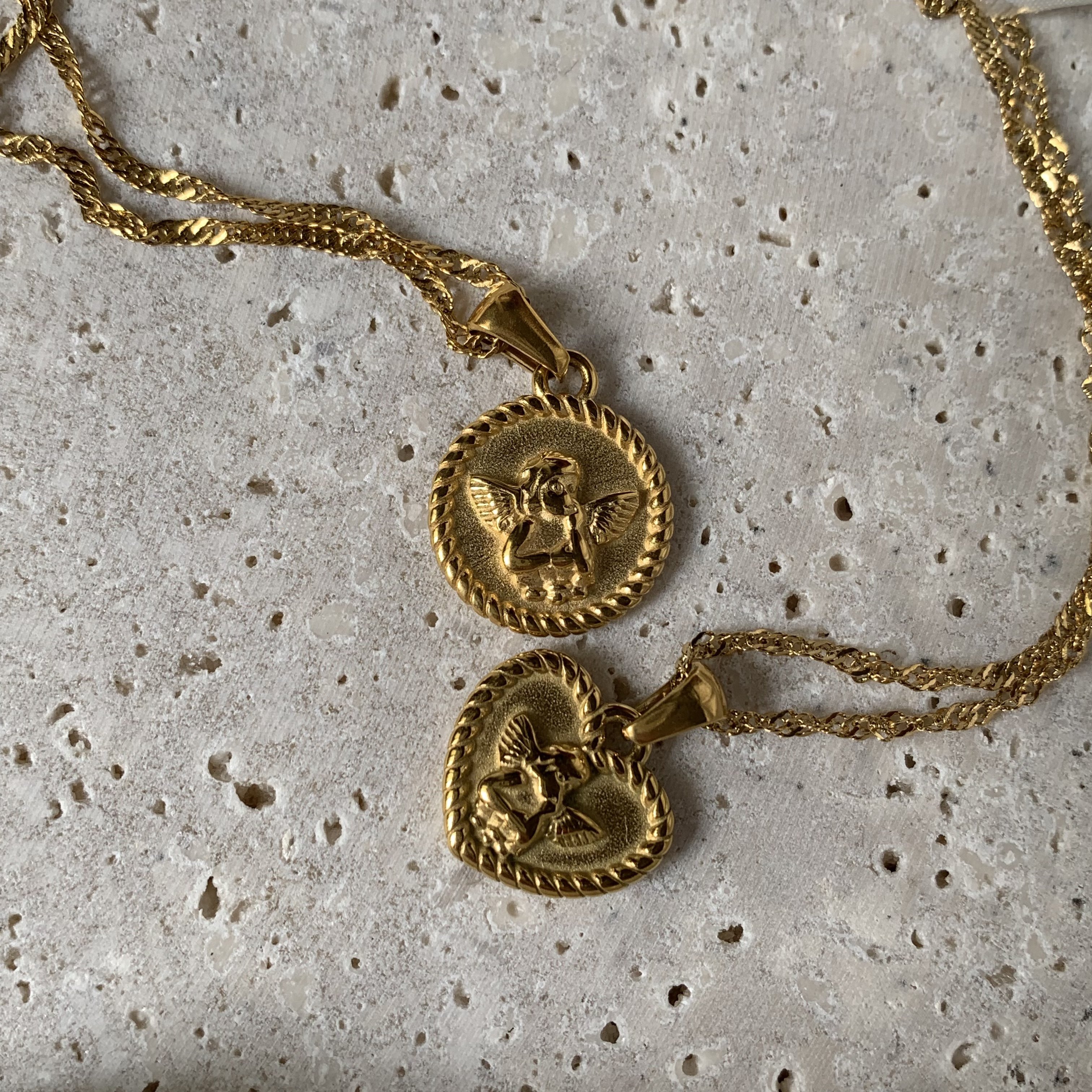 734钛钢复古钱币丘比特爱心项链法式田园风格小众设计吊坠毛衣链,饰品/流行首饰/时尚饰品新,项链,淘宝优惠券,粉丝福利购,淘宝优惠卷