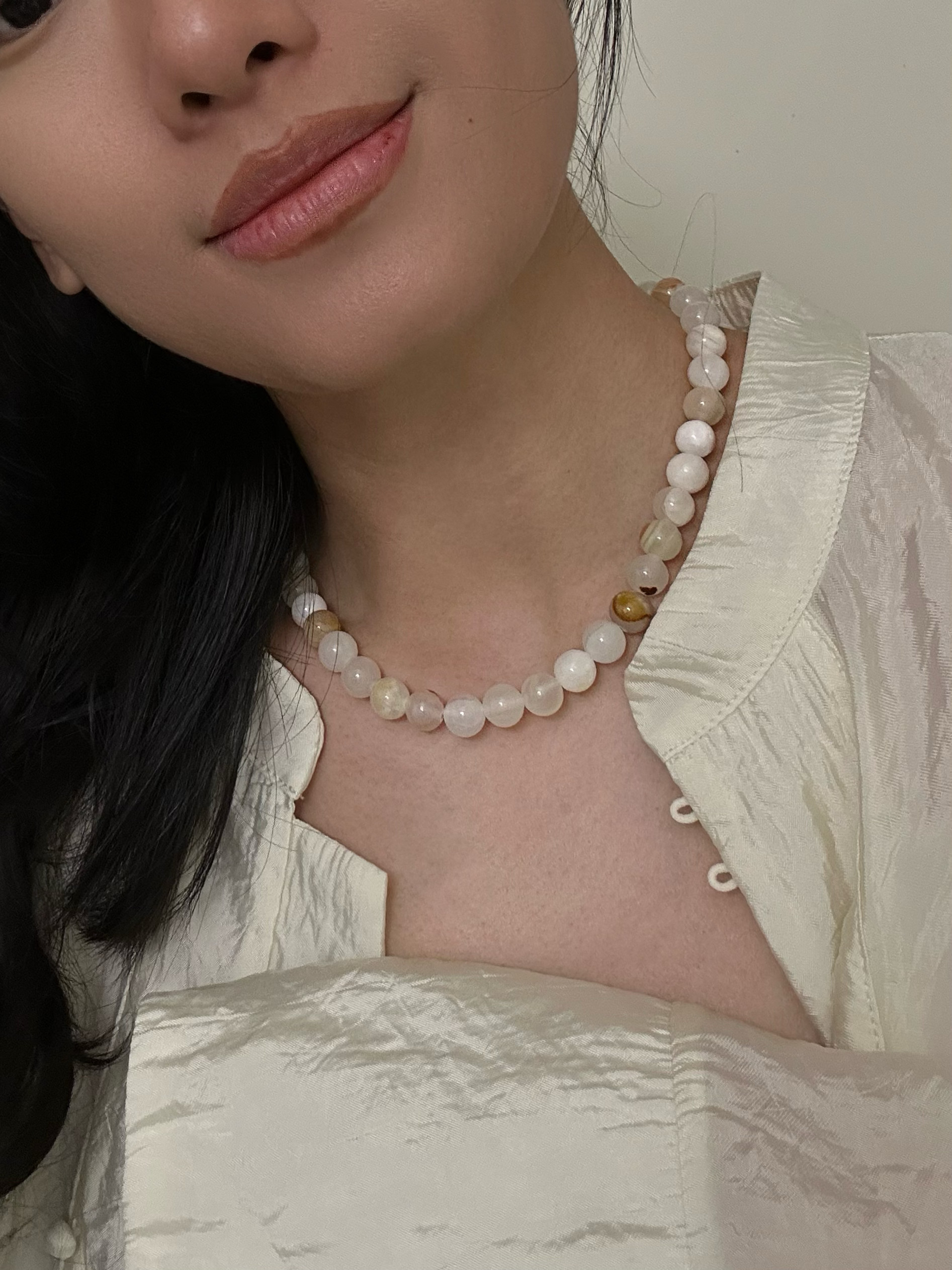 734新中式温柔浪漫花朵碎碎冰冰项链水墨毛衣链多种戴发钛钢串珠,饰品/流行首饰/时尚饰品新,项链,淘宝优惠券,粉丝福利购,淘宝优惠卷