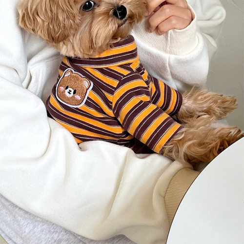 狗狗衣服春秋季薄款家居服两脚打底衫泰迪比熊小型犬猫咪宠物衣服