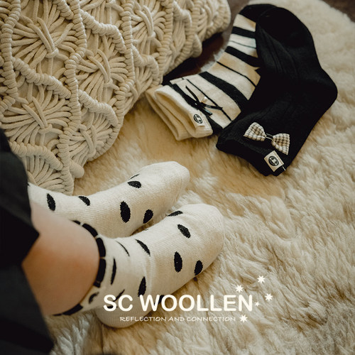 奶爸家SCWOOLLEN羊毛袜短袜