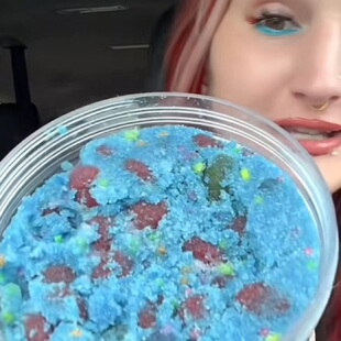 美国直邮网红同款sour crunch blasts水果味酸粉脆裂糖豆爆浆软糖