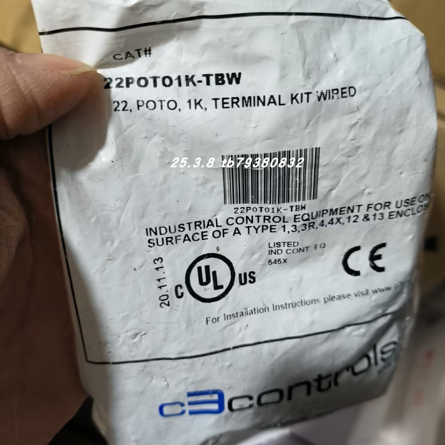 电位器C3CONTROLS22POTO1K-TBW