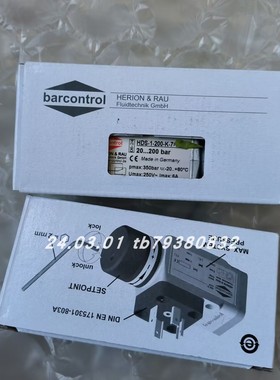 全新进口barcontrol HDS-1-200-K-7-1压力开关HDS-1-200-K-5-1