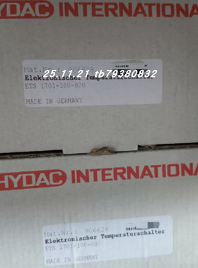 HYDAC ETS1701-100-000传感器SEEPEX SGRTSE 24V DCB