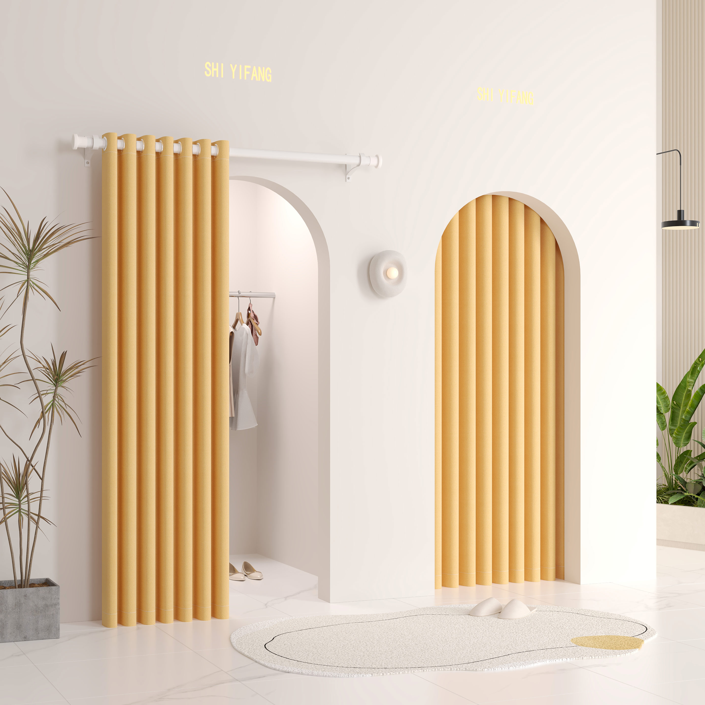 试衣间门帘女装服装店窗帘更衣室美容院店铺商用专用定制隔断帘子