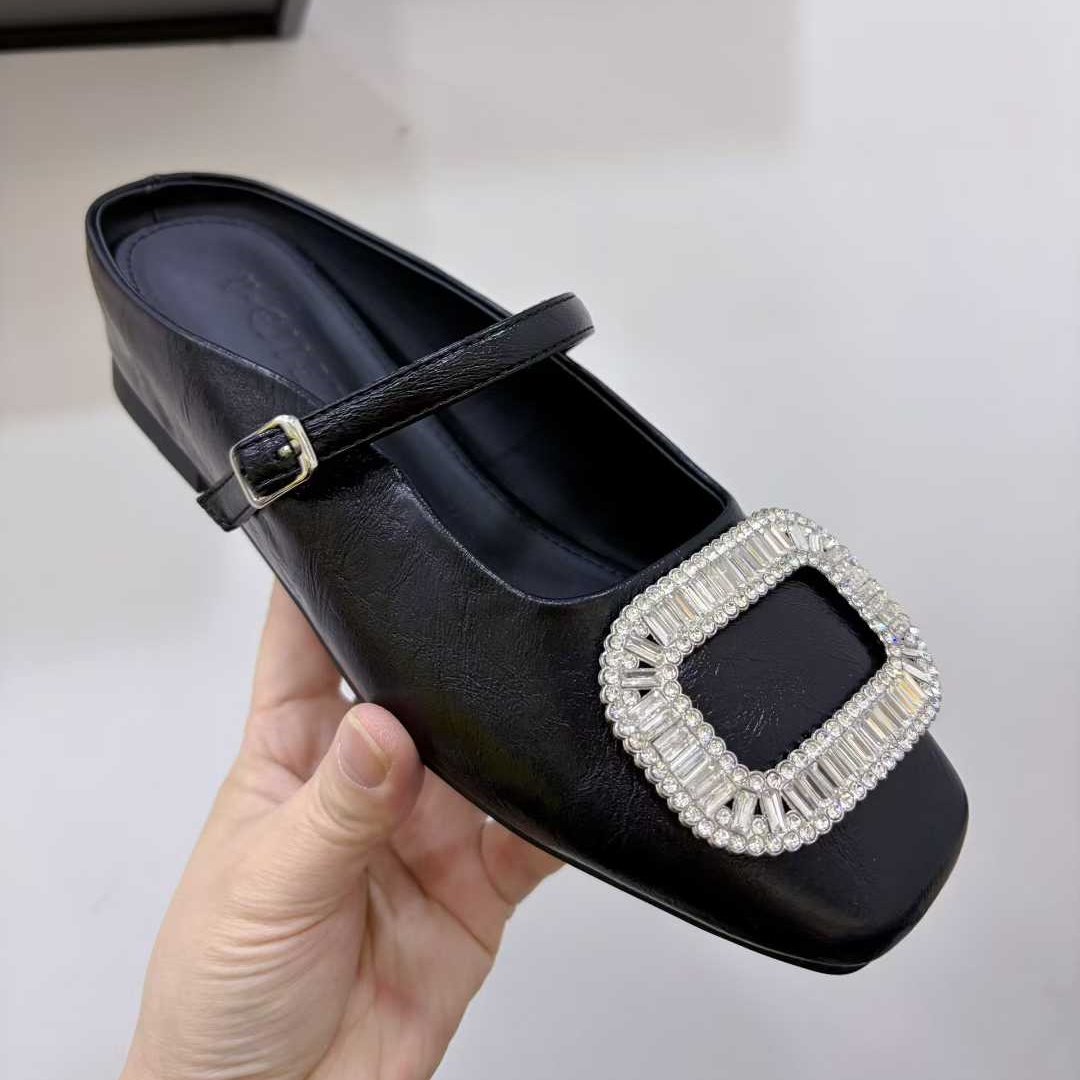 02方头水钻包头拖鞋女2026年春季新款舒适仙女风时尚百搭外穿拖鞋,女鞋,包头拖,淘宝优惠券,粉丝福利购,淘宝优惠卷