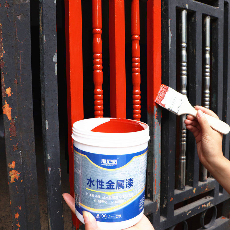 栏杆翻新户外亮光油漆钢铝铁金属漆木材自刷喷面漆防盗铁门防锈漆