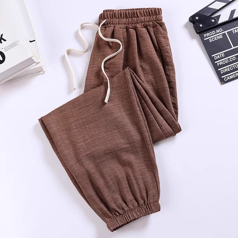 清仓捡漏棉麻九分裤女高腰小个子宽松休闲薄款大码亚麻束脚哈伦裤,女装/女士精品,大码裤装,淘宝优惠券,粉丝福利购,淘宝优惠卷