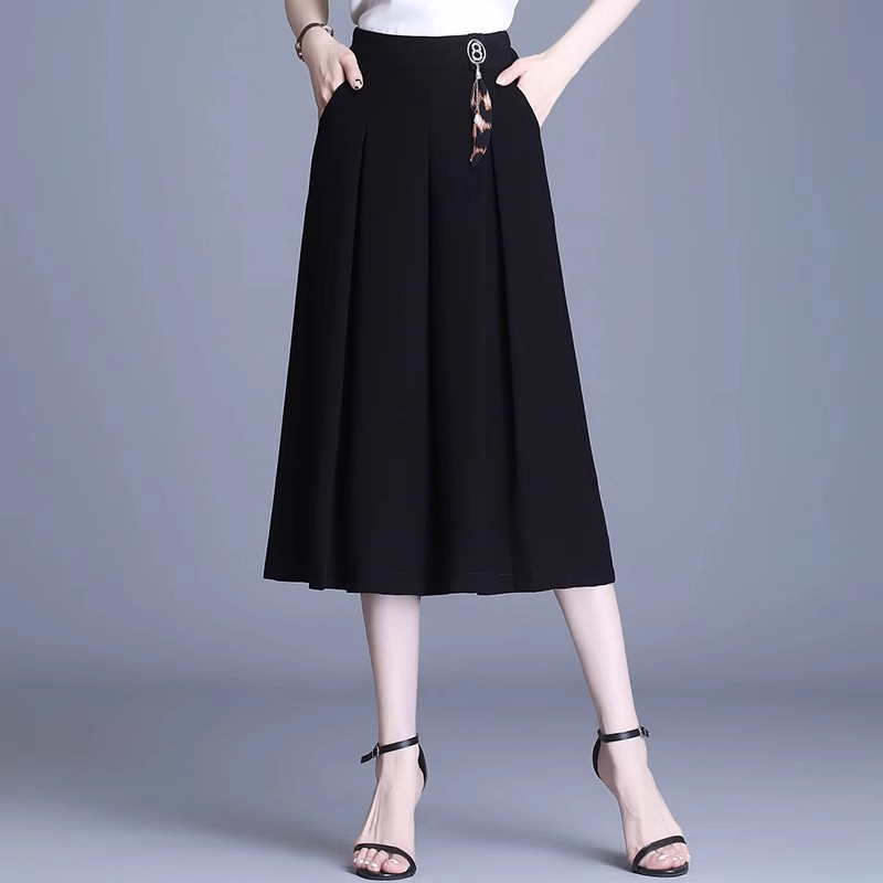 清仓捡漏裙裤女妈妈高腰大码宽松冰丝休闲裤雪纺小个子七分阔腿裤,女装/女士精品,大码裤装,淘宝优惠券,粉丝福利购,淘宝优惠卷