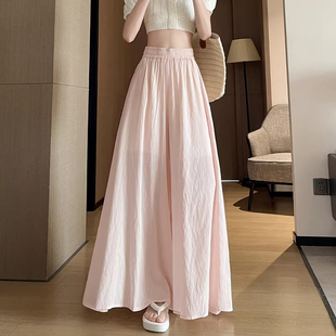 高腰亚麻裙裤 清仓捡漏棉麻阔腿裤 女夏季 薄款 慵懒风宽松休闲山本裤