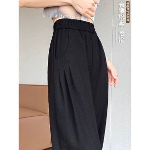 休闲萝卜亚麻哈伦裤 清仓捡漏裤 女宽松薄款 冰丝棉麻运动裤 子 子夏季