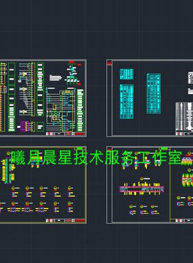 常熟开关CW3-1000 4 ER37光伏并网柜原理接线图 带防孤岛CAD图纸