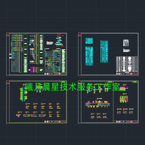 常熟开关CW3-1000 4 ER37光伏并网柜原理接线图 带防孤岛CAD图纸