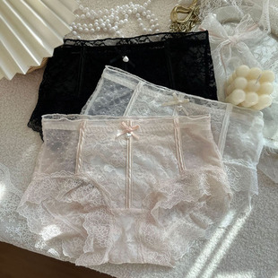 暗 香·蕾丝透气防走光甜美性感少女中腰纯棉裆包臀内裤 春夏新品