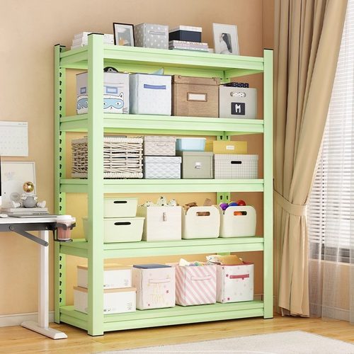 货架置物架落地多层钢制书架阳台客厅书房收纳架储物架可加洞洞板