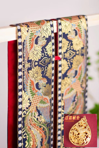 琉鱼汉服 原创满地金霞帔汉婚花嫁婚服霞帔可配大衫圆领袍仿妆花 - 封面
