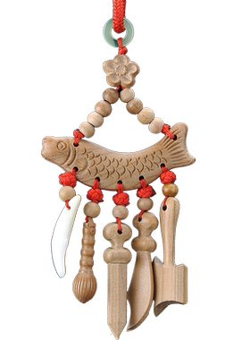 普生缘桃木剑刀连年有余推车婴儿宝宝