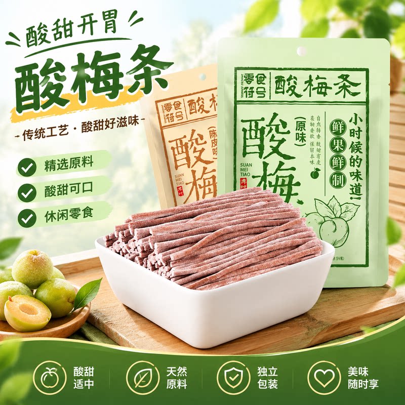 酸梅条包邮原味青梅酸甜话梅条干