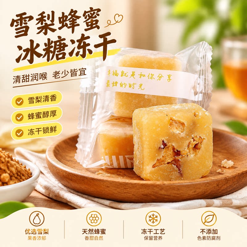 雪梨蜂蜜冰糖冻干水果组