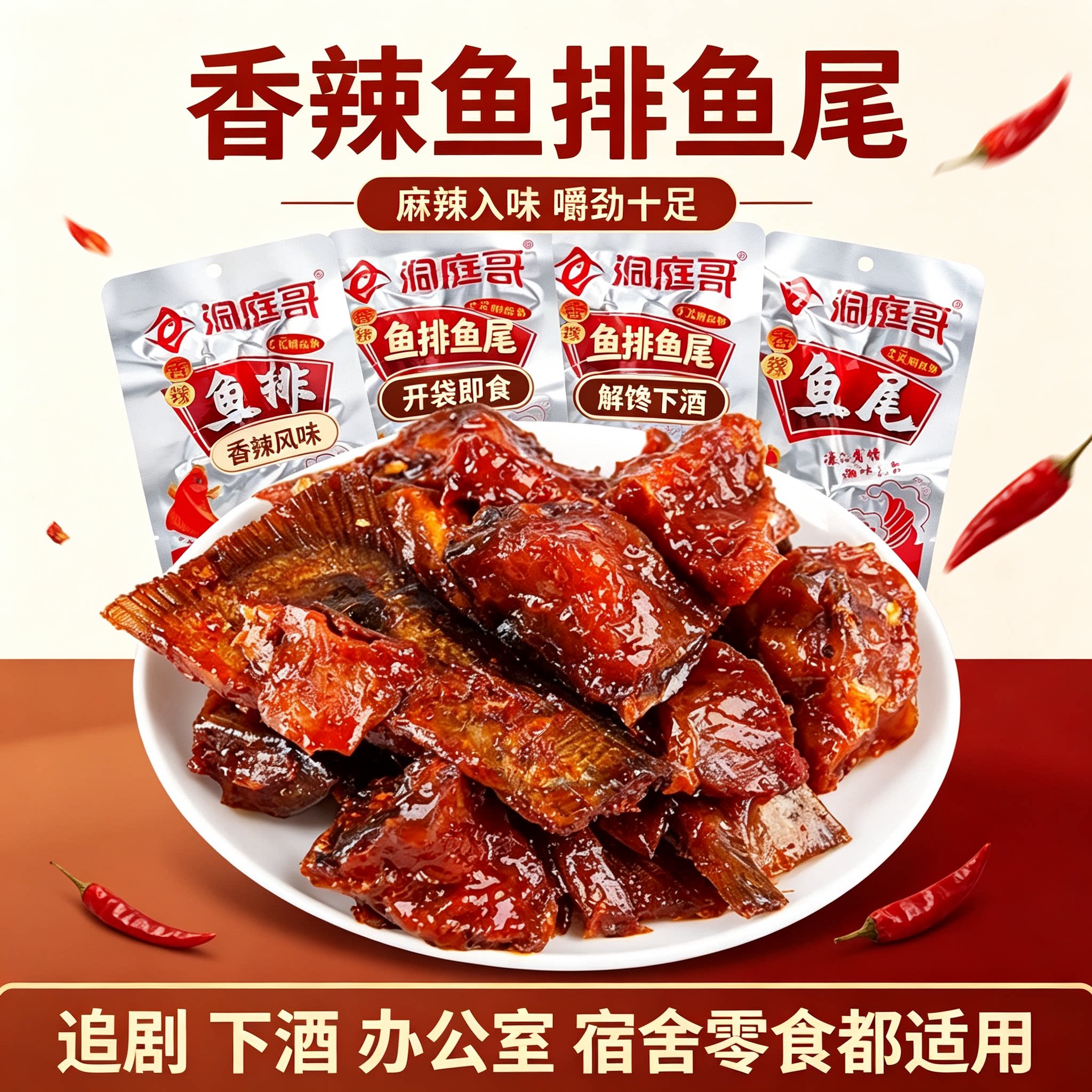 洞庭哥香辣鱼排鱼尾湖南特产