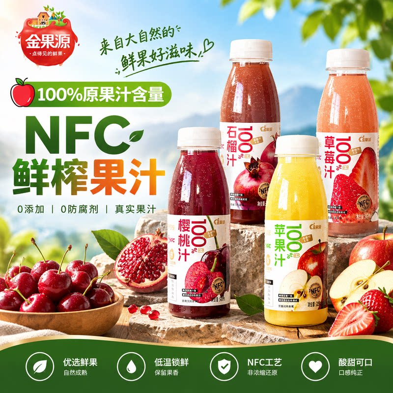 金果源NFC鲜榨果汁非浓缩