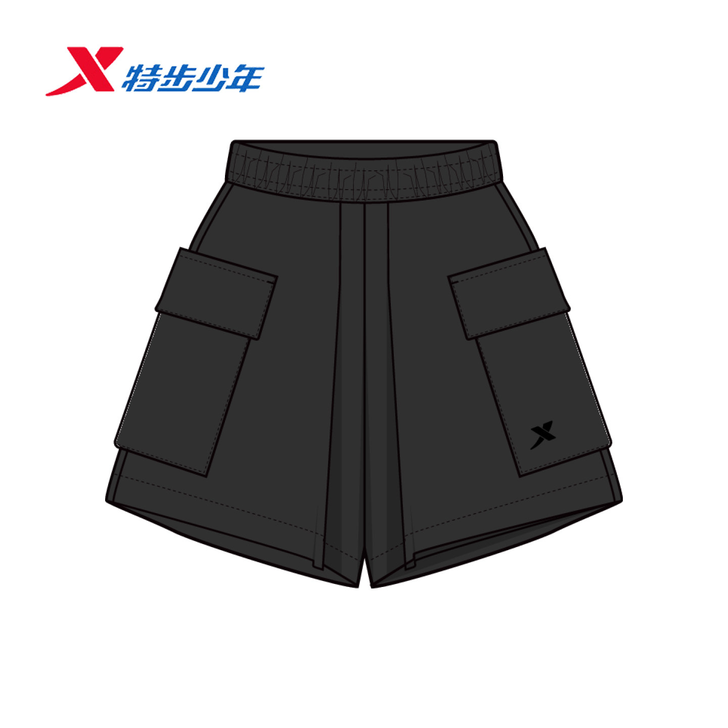 特步儿童女大童梭织短裤2026夏季薄款透气速干运动裤674224408322