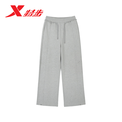 特步运动裤女裤2026春季新款宽松休闲百搭针织阔腿裤974128630192